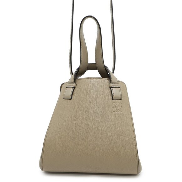 LOEWE Khaki Leather Hammock Bag - Picture 1 of 16